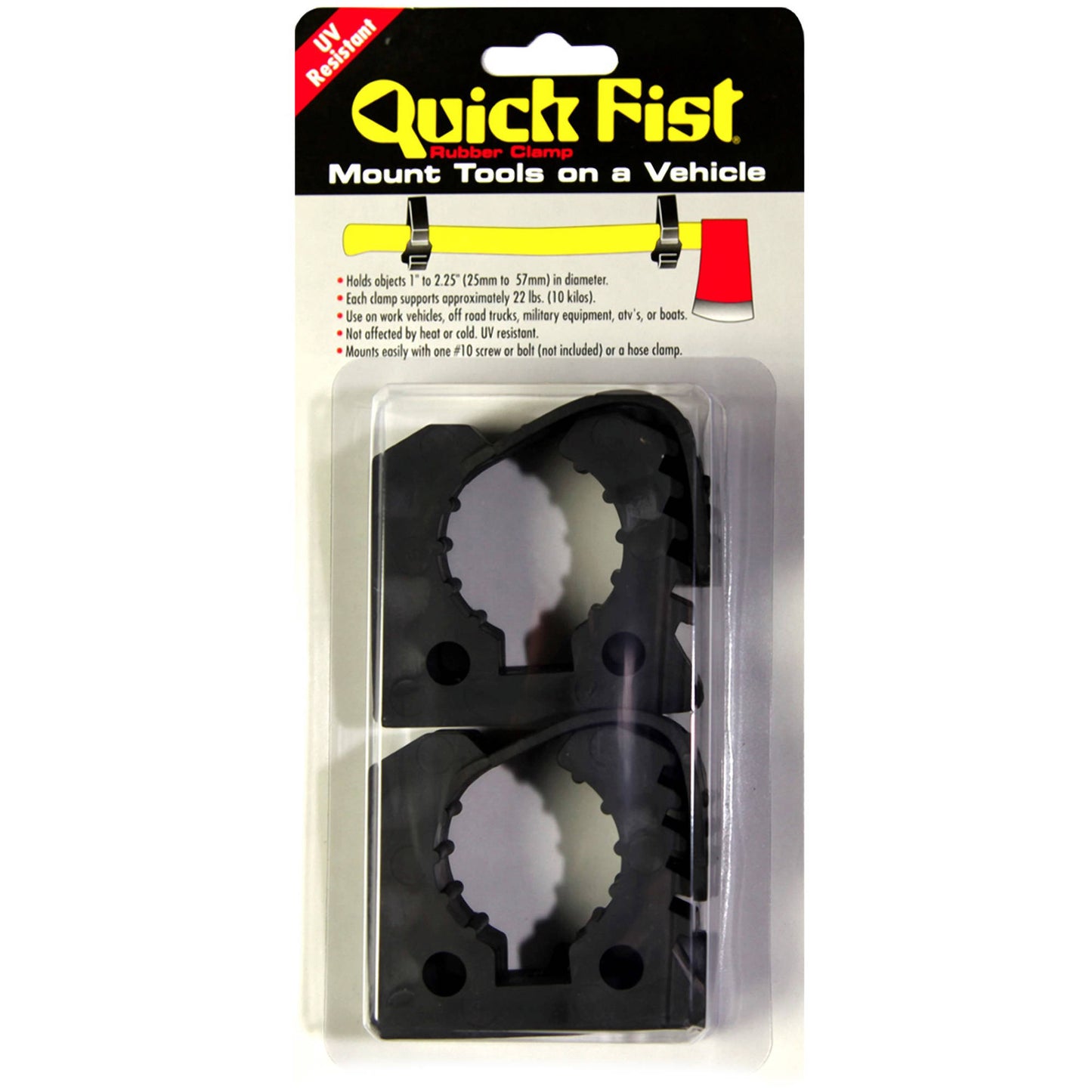 QuickFist - Rubber Clamp,1 to 2.25 in,PK2 - QF10010