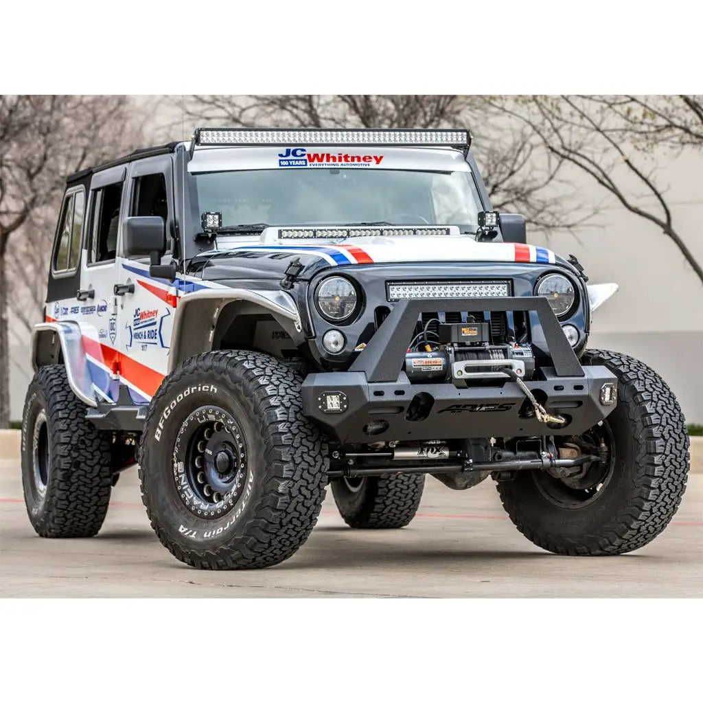 ARIES - JK Aluminum FRONT and REAR Fender SET - Jeep Wrangler JK Raw Aluminum Fender Flares #1500202,2500202