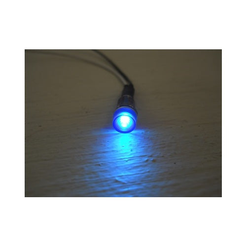 Mini Blue LED Dash Accent Indicator Lights 1/4 Diameter
