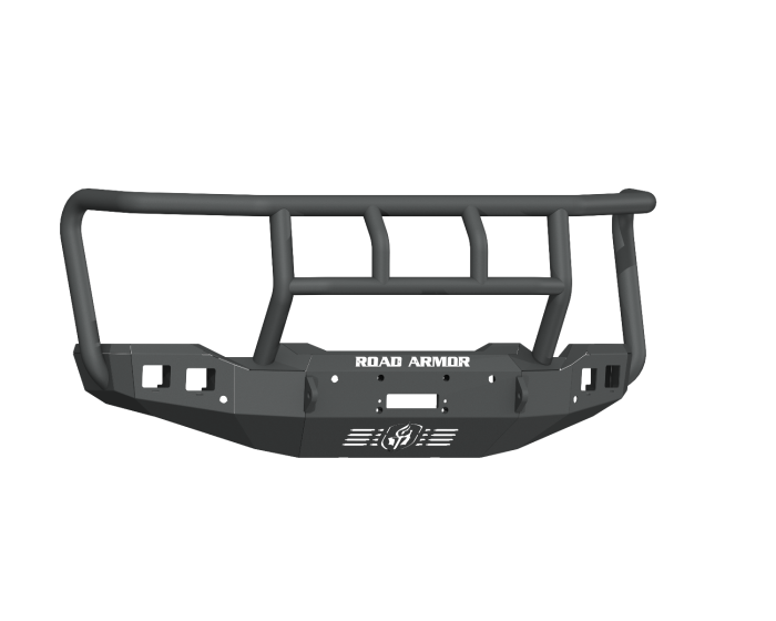 Road Armor - Stealth Front Winch Bumper Titan II Guard - Texture Black 2020-2023 GMC 2500 3500 - 2202F2B