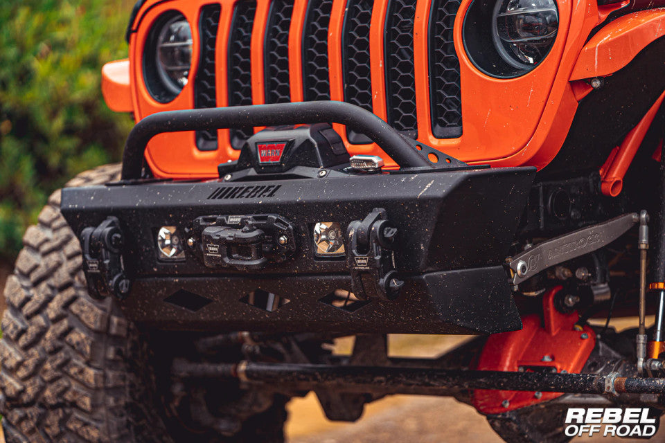 Rebel Offroad -Medium high hoop for Rebel Stubby Bumper - ROE-FBS-H01-BLK