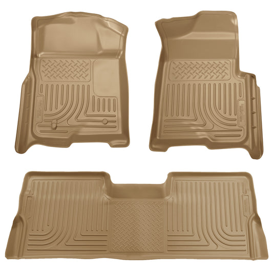 Husky - WeatherBeater Front & 2nd Row Floor Liners (Tan) - 98383