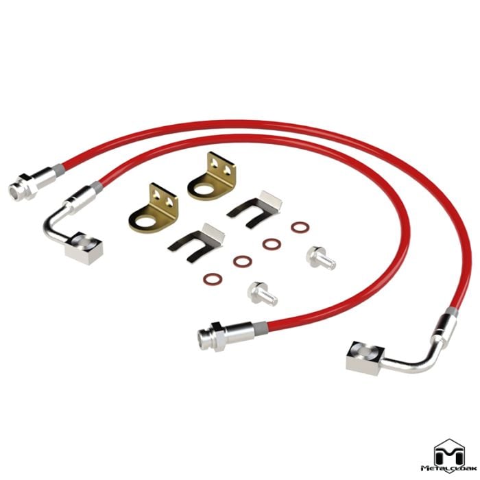 Metal Cloak - JK Wrangler Replacement Brake Lines, Pair 24.5" - 1101