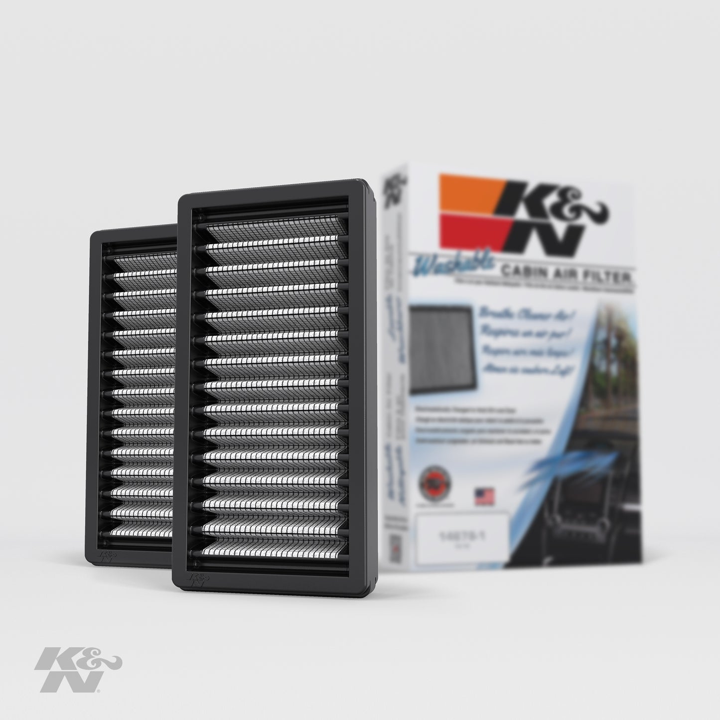 K&N - K&N Lifetime Washable cabin air filter (2 PER BOX) -