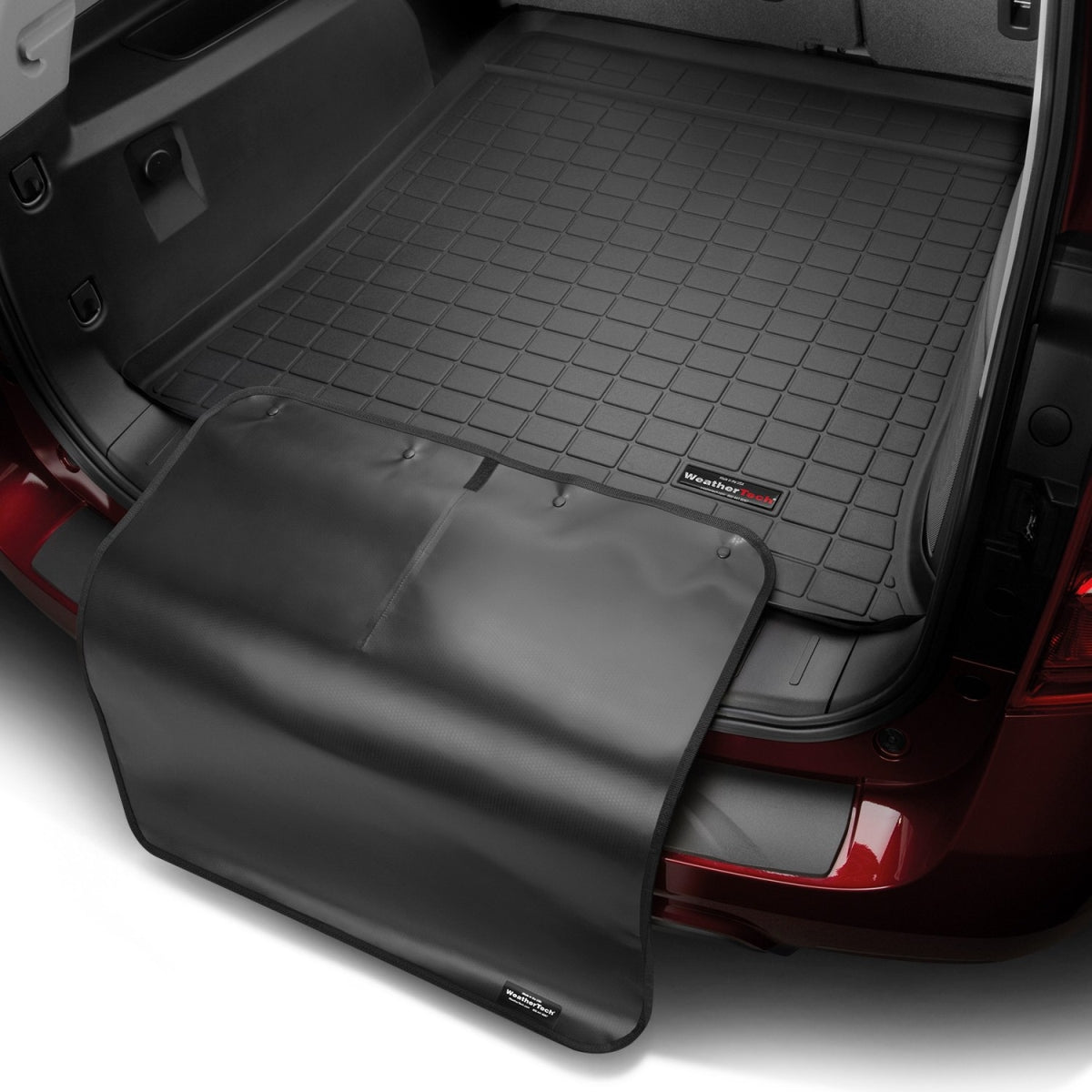 Weather Tech - 401057sk - Cargo Trunk Liner with Bumper Protector Compatible with 2007-2014 Jeep Wrangler 2-Door - Behind 1st Row Seating with Bumper Protector Bla