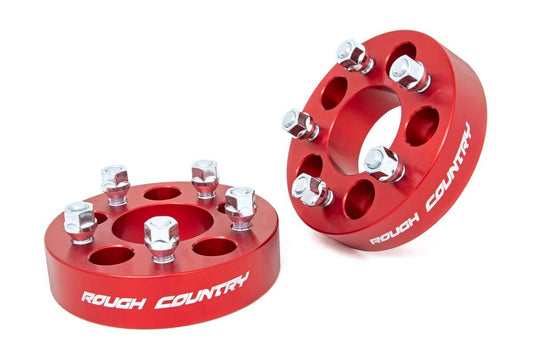 Rough Country - Pair (2) - 1.5 Inch Wheel Spacer Jeep Cherokee XJ (84-01)/Wrangler TJ (97-06) - 1090RED