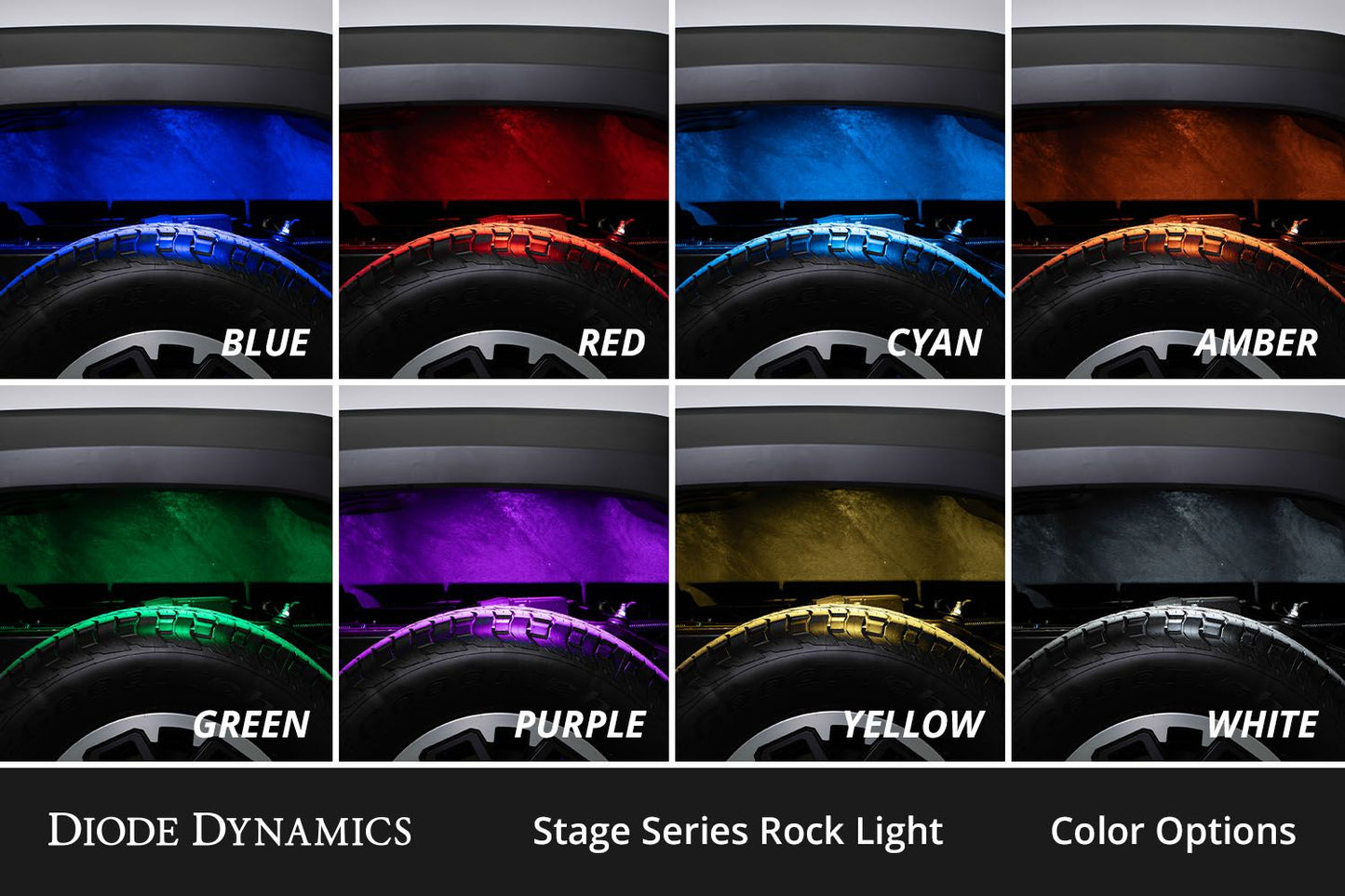 Diode Dynamics - Stage Series RGBW LED Rock Light Kit (4-pack) - DD7741C