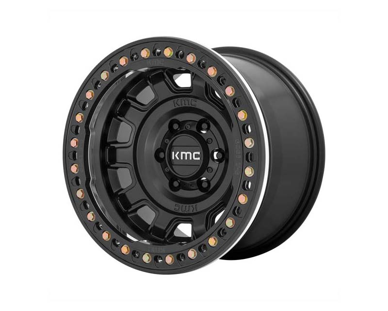 KCM - Wheels - 17x9 - -38mm hub 125.1 PCD: 8x165.1 KMC Aluminum Rim KM236 TANK BEADLOCK 17X9in Satin Black Finish KM23679080738N