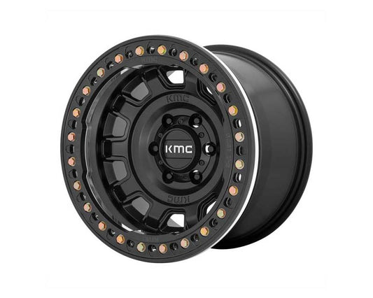 KCM - Wheels - 17x9 - -38mm hub 125.1 PCD: 8x165.1 KMC Aluminum Rim KM236 TANK BEADLOCK 17X9in Satin Black Finish KM23679080738N