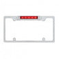 Chrome Deluxe LED License Plate Frame - Red LED Third Brake Light