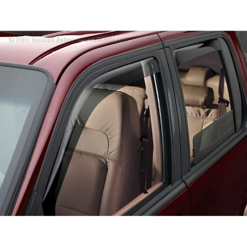 WeatherTech - Window Deflectors for Jeep Wrangler Unlimited, Wrangler JK Unlimited 4-Door Front & Rear Set - Dark Tint - (82443)