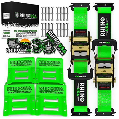 Rhino USA -  UTV Wheel Chock Tie Down Kit (1,986lb Break Strength)
