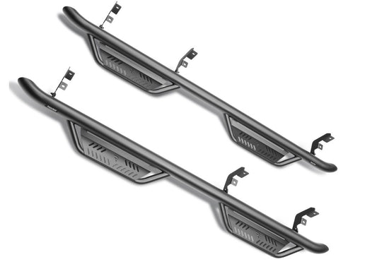 N-Fab - Fits 2007-2018 Jeep Wrangler JKU - Textured Black Cab Length Podium Steps  - HPJ0764-TX