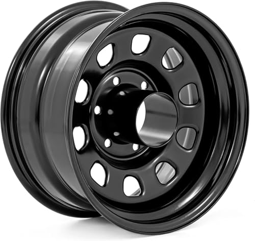 Rough Country - Steel Wheel 17x9 | 8x6.5 | 5.10 Bore | -12 Gloss Black Painted (17 X 9. Inches /8 X 6 Inches, -12 Mm Offset) - RC51-7865