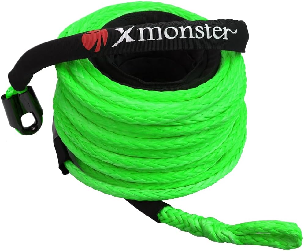 3/8" x 90' - HMPE Synthetic Winch Rope 3/8" x 90' with Black Protecing Sleeve 18,000