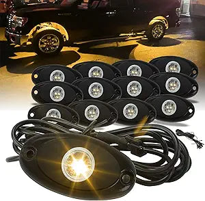 SunPie - 12 Pod LED rock lights (Amber) - X003FVGV1J