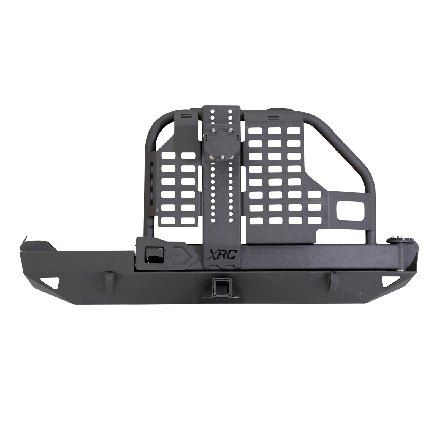 SmityBilt - Jeep Cherokee XJ - XRC Rear Bumper W/Hitch & Tire Carrier – Black Textured - 76851