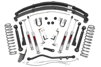 Rough Country 4.5 Inch Lift Kit RR Springs  X-Series  Jeep Cherokee XJ 4WD (84-01) 63330