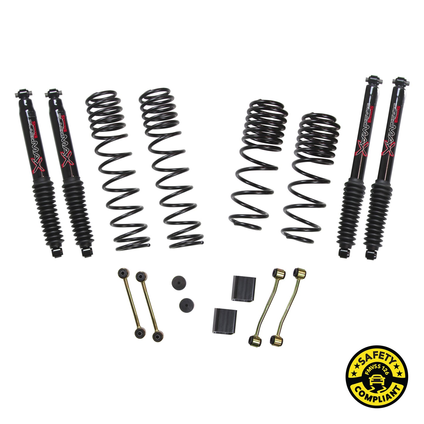 Skyjacker - JLU 2.5" Lift kit for Non-Rubicon with Black MAX Shocks - JL25BPBLT
