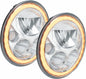Vision X - VX Series 7" Round LED Headlights (Amber Halo) - XIL-7RDAKIT