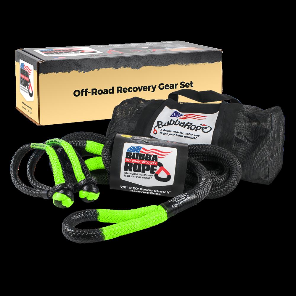 Bubba Rope Off-Road Truck Recovery Gear Sets 176880HVG 7/8"X30' TRUCK RECOVERY SET HI-VIZ GREEN EYES
