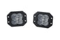 Diode Dynamics - SS3 SAE/DOT White Pro Flush Mount LED Pod (pair) Red background light / Flood - DD6933P