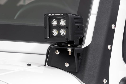 Rough Country - Light mount lower windshield for JK//JKU - 70044