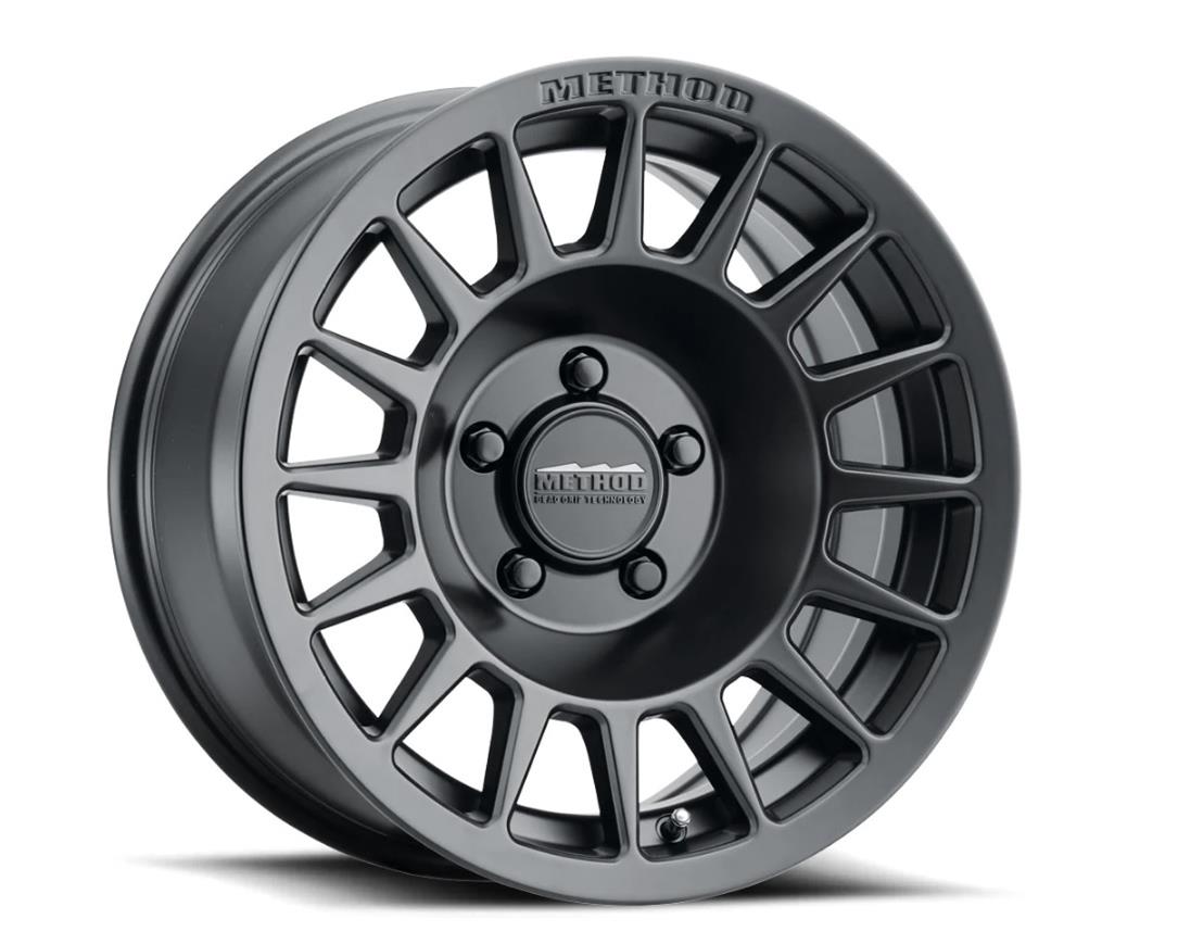 MR70778560500  Method Race Wheels MR707 Matte Black Wheels Bead Grip, 17x8.5, 0mm Offset, 6x5.5, 106.25mm Centerbore, Matte Black