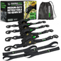 Rhino USA - 1" x 10' Retractable Ratchet Straps