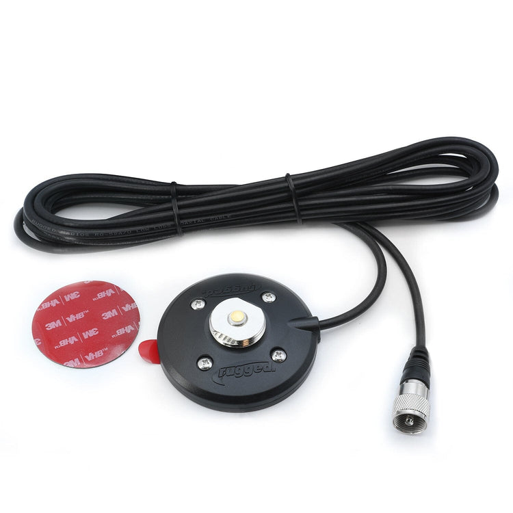 Rugged Radios - NMO - Adhesive Antenna Mount with 15' Coax Cable - NMO-STICK-ON