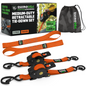 Rhino USA - 1" x 10' Retractable Ratchet Straps 2 pack
