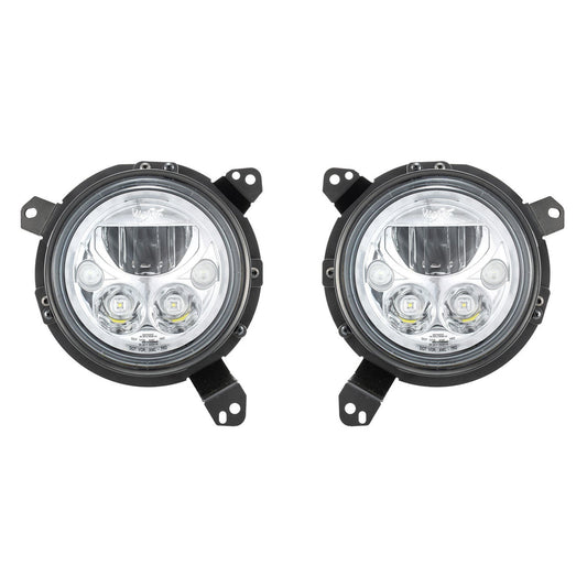 Vision X - Jeep JL / JT LED Headlight Kit - Chrome | White Halo - 9944487